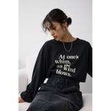 フロッキーロゴプリントロングTシャツ | AZUL BY MOUSSY | 詳細画像11 