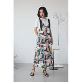 幾何学柄フレアワンピース | AZUL BY MOUSSY | 詳細画像13 