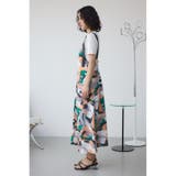 幾何学柄フレアワンピース | AZUL BY MOUSSY | 詳細画像16 