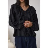 BLK | レースアップラッフルブラウス | AZUL BY MOUSSY