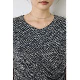 カットツイードフロントギャザートップス | AZUL BY MOUSSY | 詳細画像16