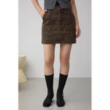 柄BRN5 | AZUL DENIM レオパードミニスカート | AZUL BY MOUSSY