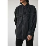 BLK | OUTLINE STITCH SHIRT | AZUL BY MOUSSY
