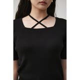 STRING DESIGN KNIT TOPS | AZUL BY MOUSSY | 詳細画像8