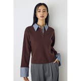 ポロカラーフハクドッキングニット | AZUL BY MOUSSY | 詳細画像1 