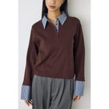 ポロカラーフハクドッキングニット | AZUL BY MOUSSY | 詳細画像2 