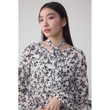 シアーチェックフラワー柄ワンピース | AZUL BY MOUSSY | 詳細画像2