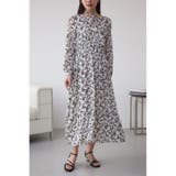 柄WHT5 | シアーチェックフラワー柄ワンピース | AZUL BY MOUSSY