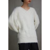 WHT | シャギーVネックニットトップス | AZUL BY MOUSSY