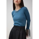 D/BLU3 | 袖シアーフレアニットトップス | AZUL BY MOUSSY