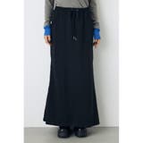 ジップデザイン裏毛ロングスカート | AZUL BY MOUSSY | 詳細画像2