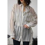 柄WHT5 | バックスリットシアーオーバーシャツ | AZUL BY MOUSSY