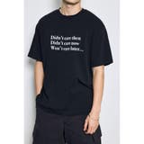 BLK | 引き揃え天竺Didn't care Tシャツ | AZUL BY MOUSSY