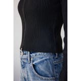 Wジップ配色リブカーディガン | AZUL BY MOUSSY | 詳細画像12