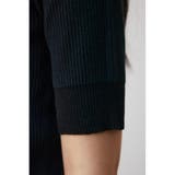 シアー切替5分袖リブニットトップス | AZUL BY MOUSSY | 詳細画像9