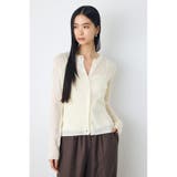 O/WHT1 | シアーリブ長袖ニットカーディガン | AZUL BY MOUSSY