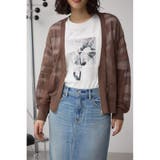 BRN | シアージップアップカーディガン | AZUL BY MOUSSY