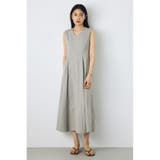 L/GRY1 | ステッチフレアカットワンピース | AZUL BY MOUSSY