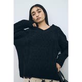 着丈バリエVネックニット | AZUL BY MOUSSY | 詳細画像14