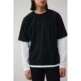 柄BLK5 | 梨地レイヤードロングT | AZUL BY MOUSSY