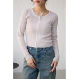 L/BEG1 | Wジップ配色リブカーディガン | AZUL BY MOUSSY