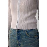 Wジップ配色リブカーディガン | AZUL BY MOUSSY | 詳細画像33