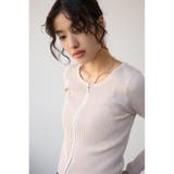 Wジップ配色リブカーディガン | AZUL BY MOUSSY | 詳細画像23