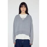 スウェットライクVネックニット | AZUL BY MOUSSY | 詳細画像35 