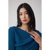 ドレープデザイン5分袖リブニット | AZUL BY MOUSSY | 詳細画像21