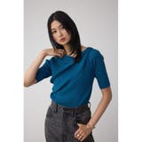 ドレープデザイン5分袖リブニット | AZUL BY MOUSSY | 詳細画像22