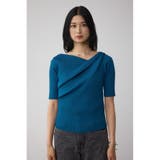 ドレープデザイン5分袖リブニット | AZUL BY MOUSSY | 詳細画像24