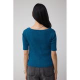 ドレープデザイン5分袖リブニット | AZUL BY MOUSSY | 詳細画像26