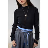 BLK | ランダムリブハイネックニットトップス | AZUL BY MOUSSY