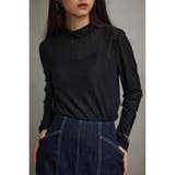 BLK | シアーリブハイネックトップス | AZUL BY MOUSSY