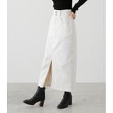 HIGH WAIST SLIT DENIM SK ２ | AZUL BY MOUSSY | 詳細画像2 