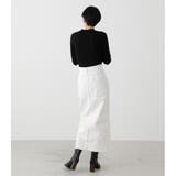 HIGH WAIST SLIT DENIM SK ２ | AZUL BY MOUSSY | 詳細画像4 