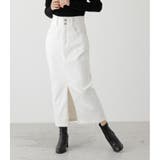 WHT | HIGH WAIST SLIT DENIM SK ２ | AZUL BY MOUSSY