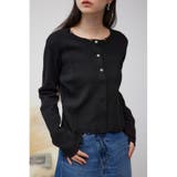 BLK | ダメージスイッチングカーディガン | AZUL BY MOUSSY