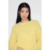 L/YEL1 | カールヤーンクルーネックニット | AZUL BY MOUSSY