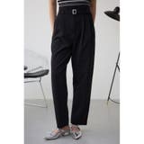 BLK | ベルトタックテーパードパンツ | AZUL BY MOUSSY