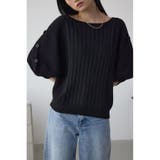 BLK | 2WAYショルダーボタンニット | AZUL BY MOUSSY