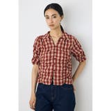 柄RED5 | チェックシャーリング半袖シャツ | AZUL BY MOUSSY