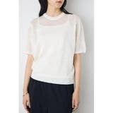 シアークルーネックニットトップス | AZUL BY MOUSSY | 詳細画像3 