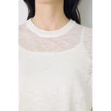 シアークルーネックニットトップス | AZUL BY MOUSSY | 詳細画像7 