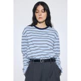 柄BLU5 | マルチボーダー長袖トップス | AZUL BY MOUSSY