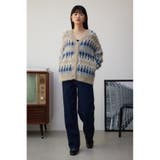 柄シャギーニットカーディガン | AZUL BY MOUSSY | 詳細画像13 