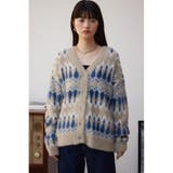 柄シャギーニットカーディガン | AZUL BY MOUSSY | 詳細画像14 