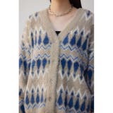 柄シャギーニットカーディガン | AZUL BY MOUSSY | 詳細画像17 