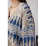 柄シャギーニットカーディガン | AZUL BY MOUSSY | 詳細画像18 