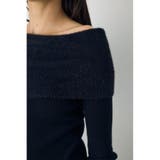 シャギーコンビジップオフショルニット | AZUL BY MOUSSY | 詳細画像13